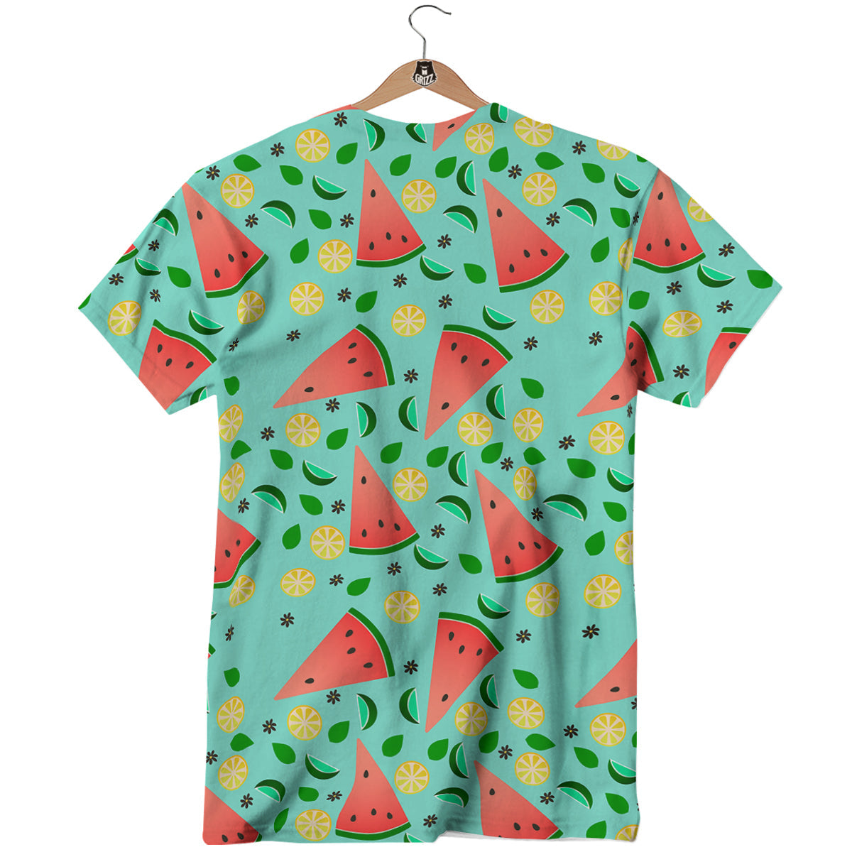 Watermelon Lime Green Print Pattern T-Shirt-grizzshop