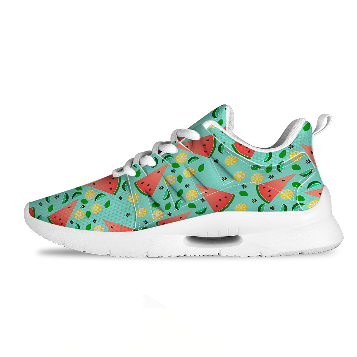 Watermelon Lime Green Print Pattern Tennis Shoes-grizzshop