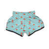 Watermelon Piece Polka Dot Blue Pattern Print Muay Thai Boxing Shorts-grizzshop