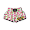 Watermelon Piece Stripe Green Pink Pattern Print Muay Thai Boxing Shorts-grizzshop