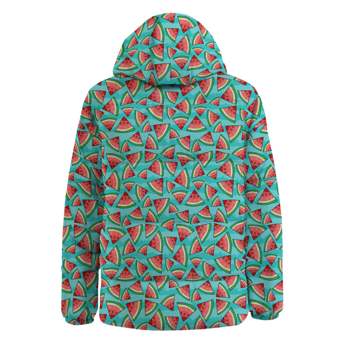 Watermelon Pieces Blue Print Pattern Down Jacket-grizzshop