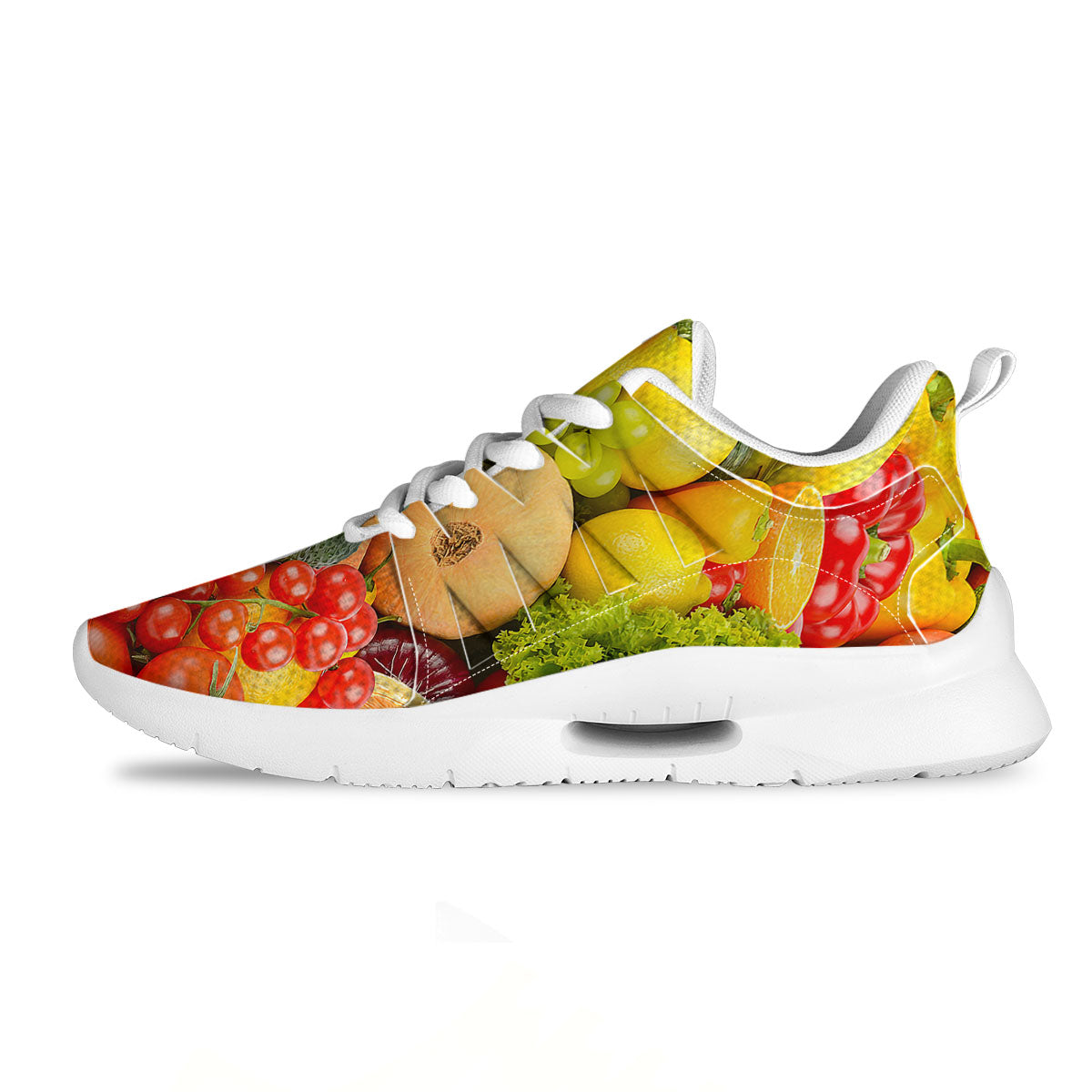Watermelon Pieces Blue Print Pattern Tennis Shoes-grizzshop