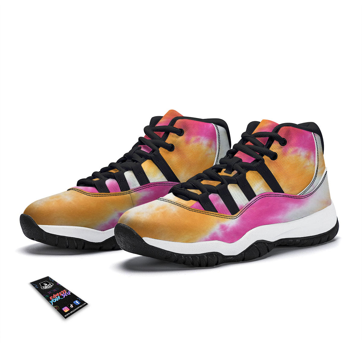 Watermelon Pieces Cute Print Pattern Black Bball Shoes-grizzshop