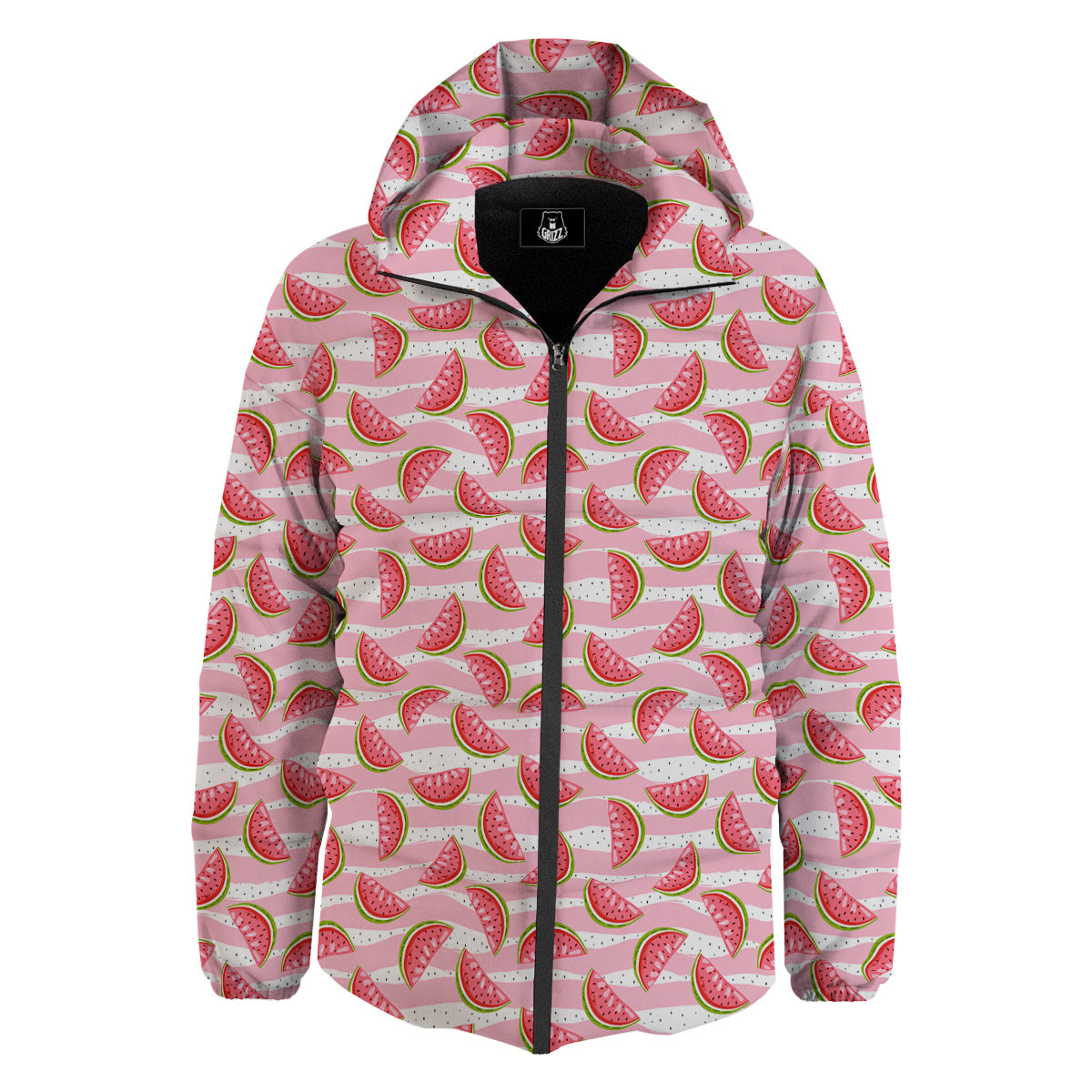 Watermelon Pieces Cute Print Pattern Down Jacket-grizzshop