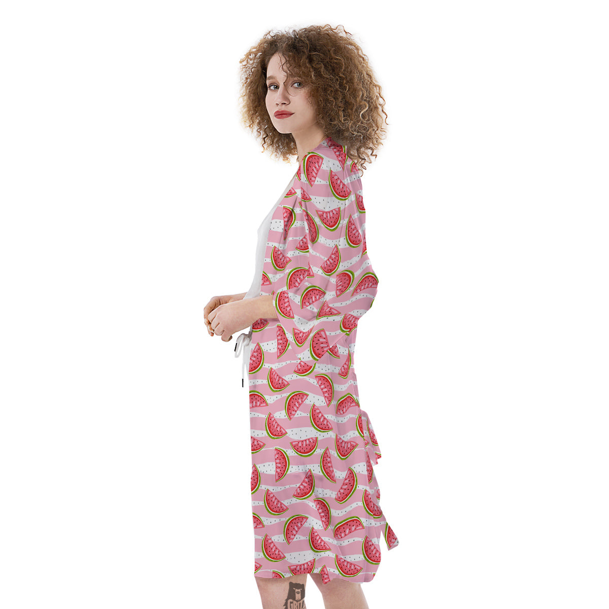 Watermelon Pieces Cute Print Pattern Kimono-grizzshop