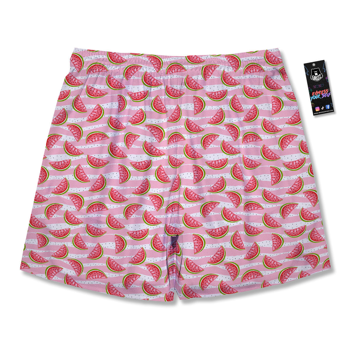 Watermelon Pieces Cute Print Pattern Men's Running Shorts-grizzshop