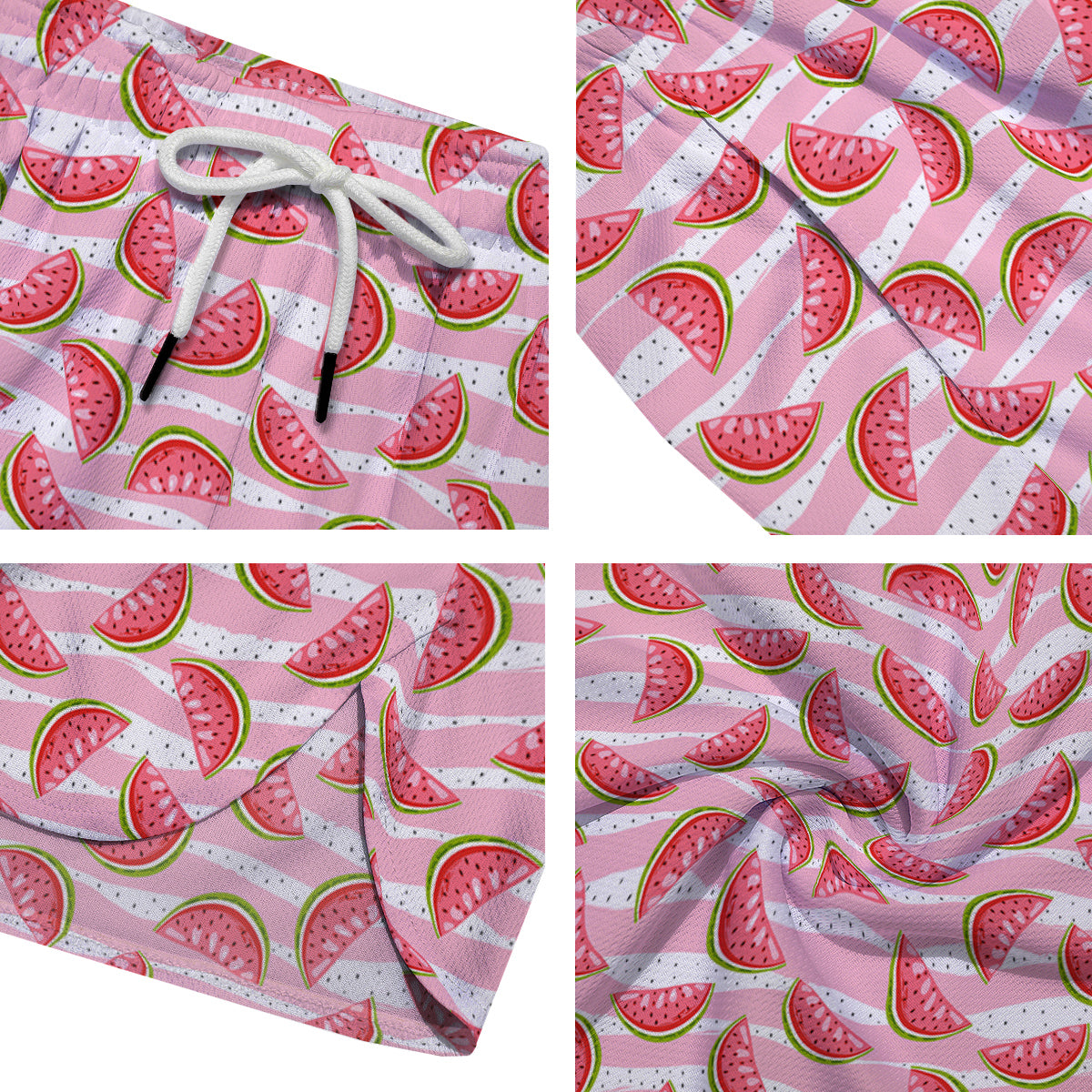 Watermelon Pieces Cute Print Pattern Men's Running Shorts-grizzshop