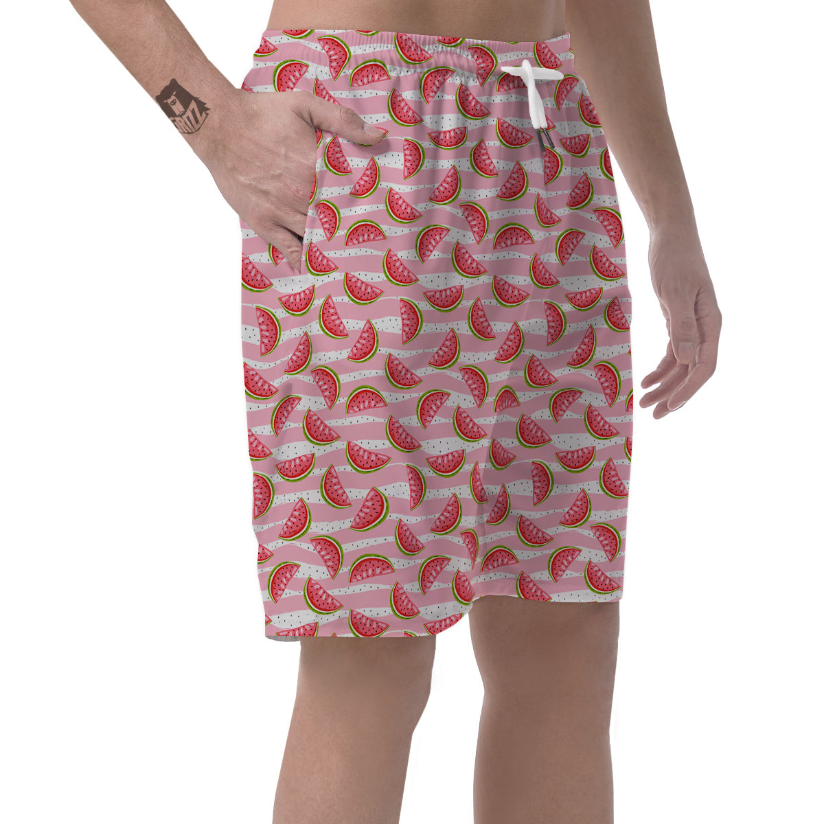 Watermelon Pieces Cute Print Pattern Men's Shorts-grizzshop