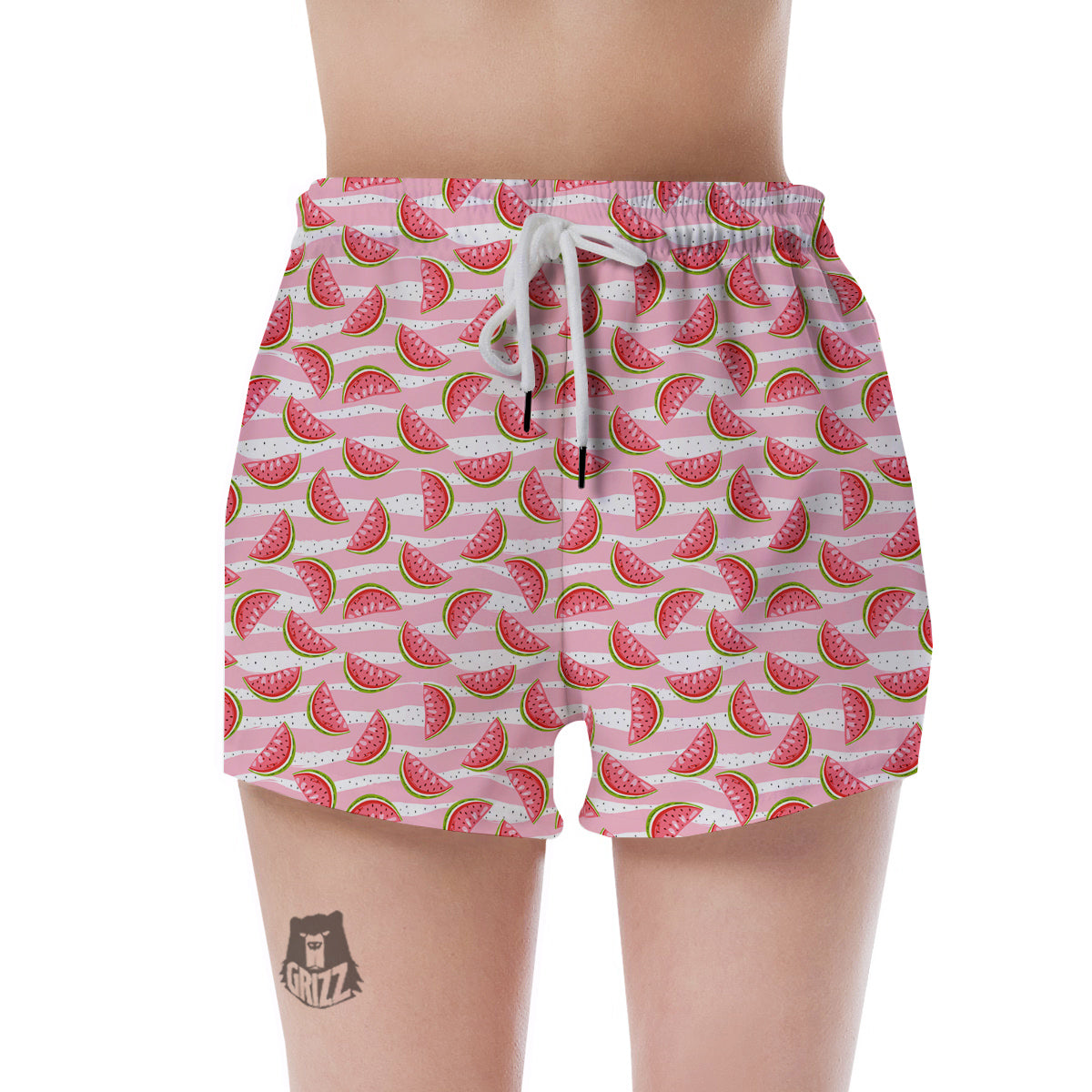 Watermelon Pieces Cute Print Pattern Women's Shorts-grizzshop