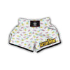 Watermelon Pineapple Piece White Pattern Print Muay Thai Boxing Shorts-grizzshop