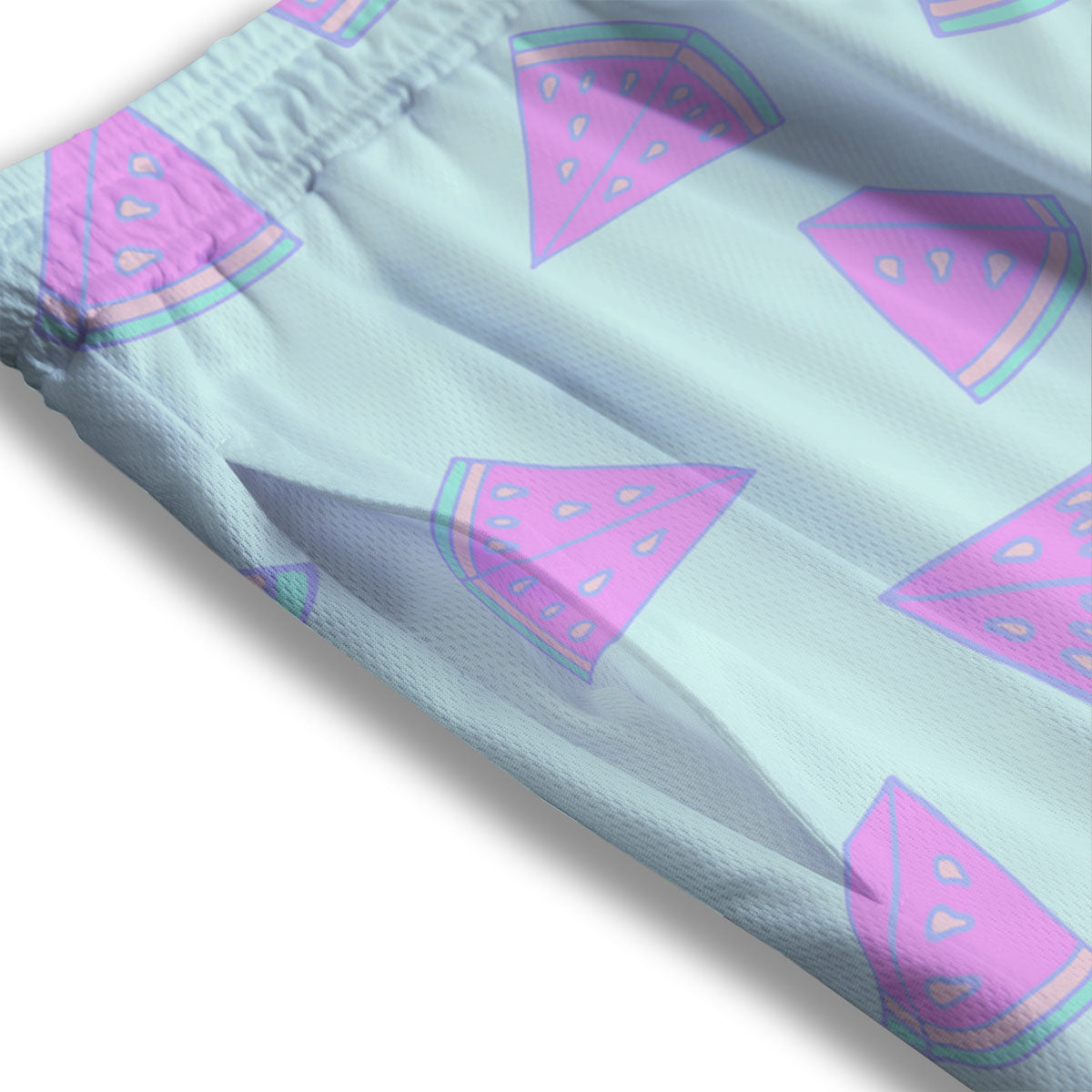 Watermelon Purple Tropical Print Pattern Mesh Shorts-grizzshop