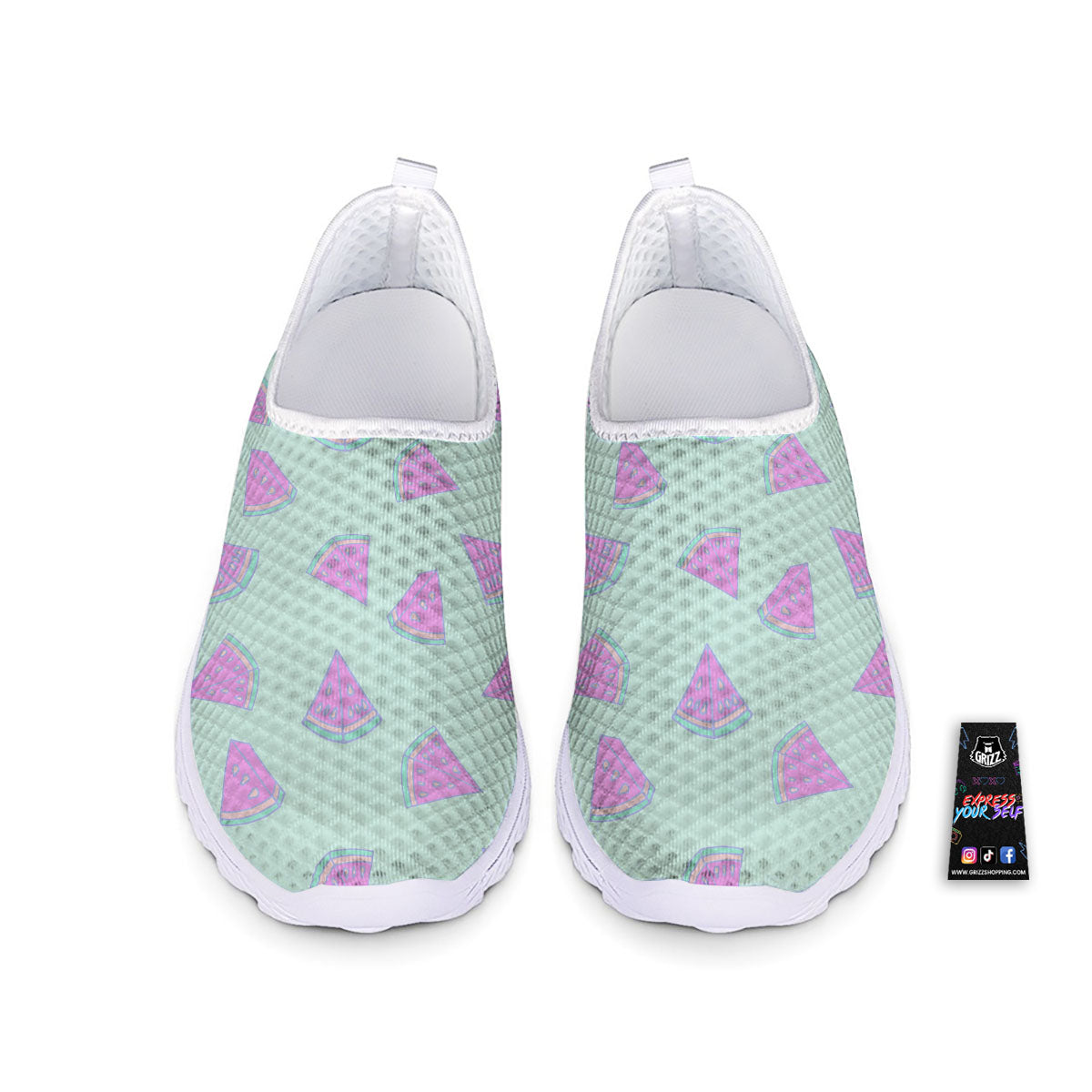 Watermelon Purple Tropical Print Pattern Nurse Shoes-grizzshop