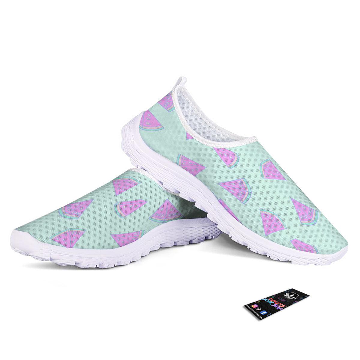 Watermelon Purple Tropical Print Pattern Nurse Shoes-grizzshop