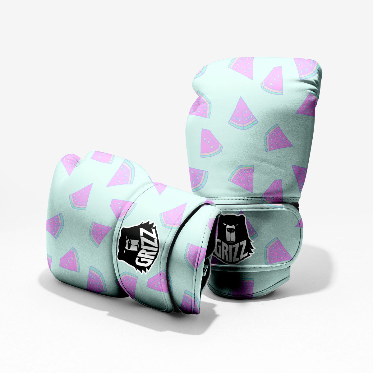 Watermelon Purple Tropical Print Pattern Sparring Gloves-grizzshop