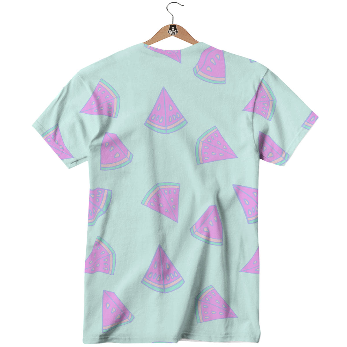 Watermelon Purple Tropical Print Pattern T-Shirt-grizzshop