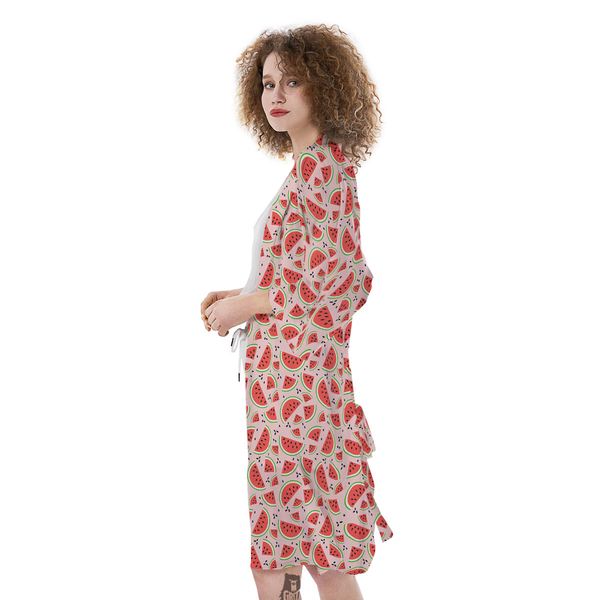 Watermelon Slices Cute Print Pattern Kimono-grizzshop