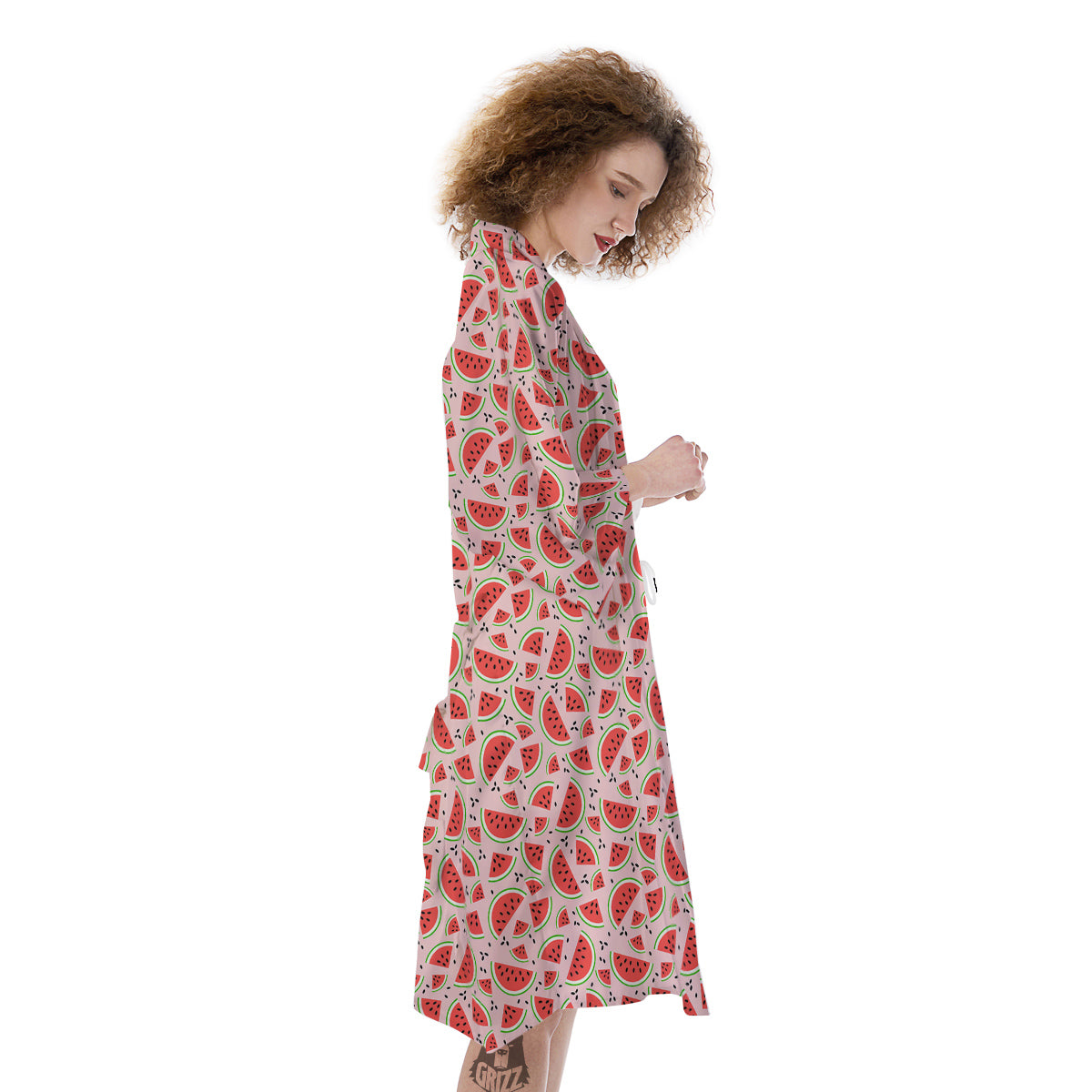 Watermelon Slices Cute Print Pattern Kimono-grizzshop