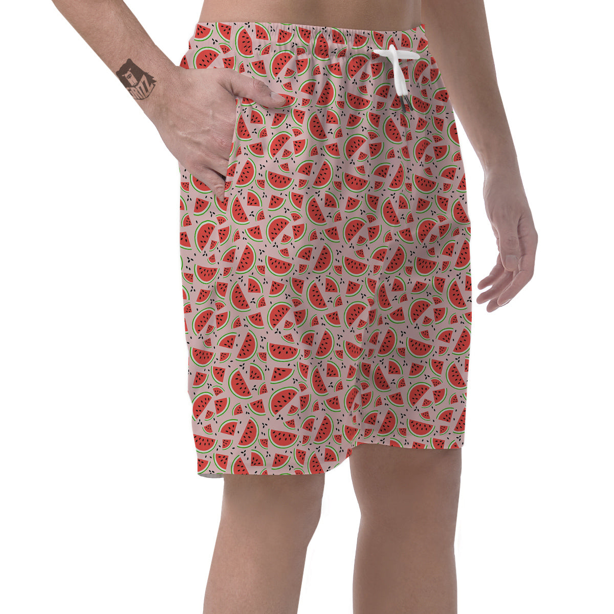 Watermelon Slices Cute Print Pattern Men's Shorts-grizzshop