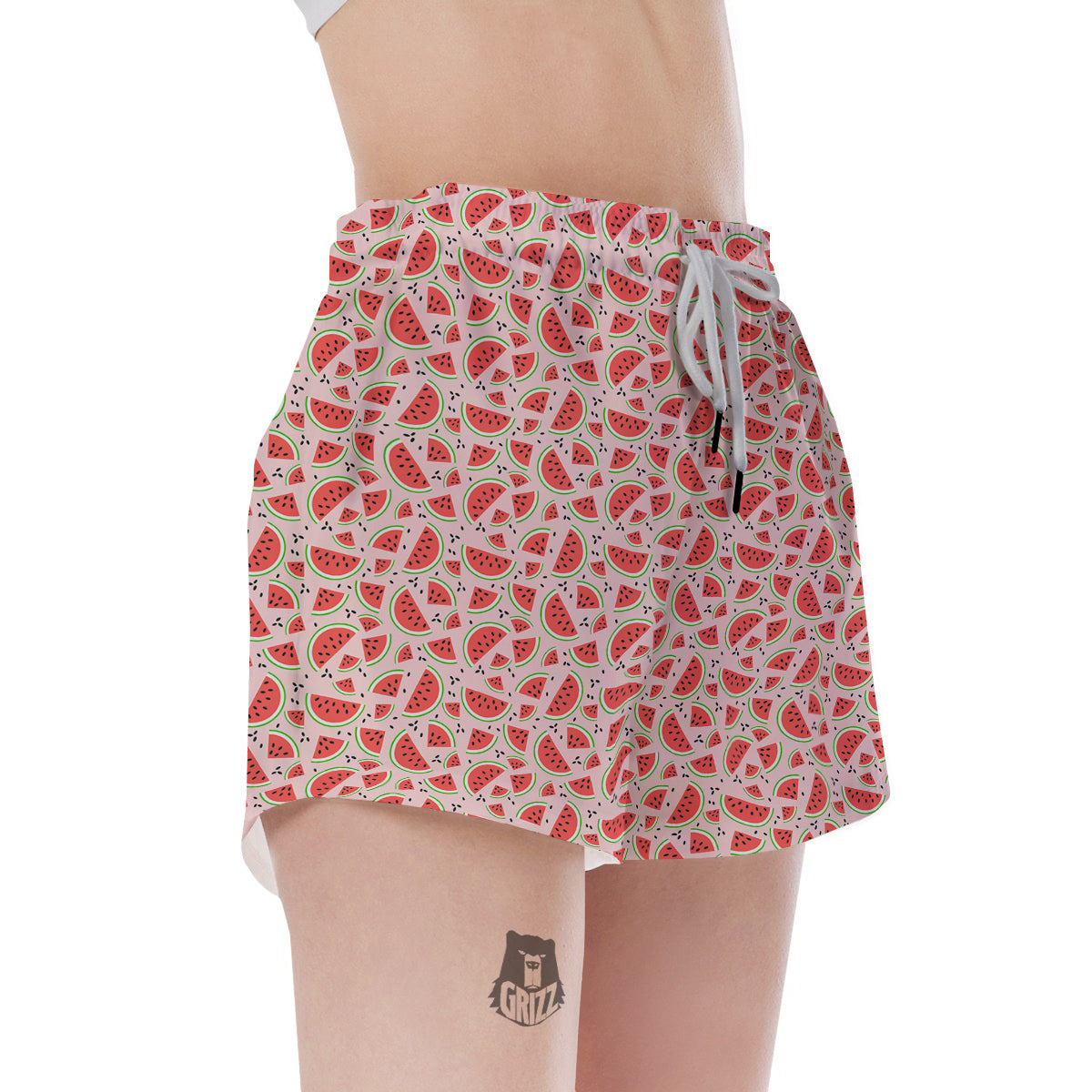 Watermelon Slices Cute Print Pattern Women's Shorts-grizzshop