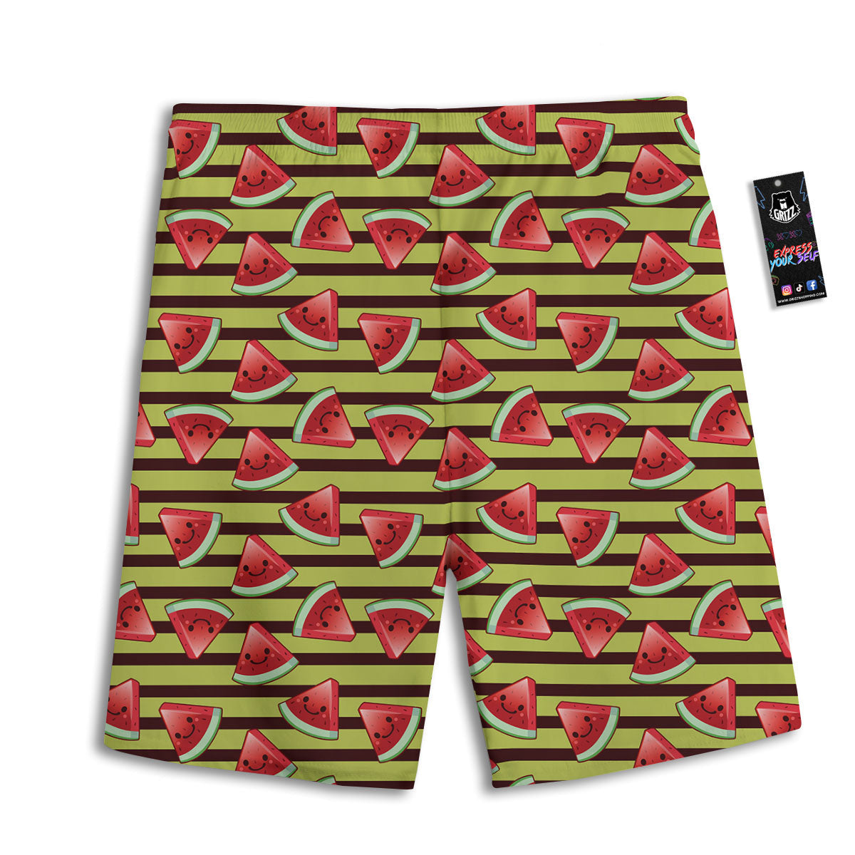 White Bengal Tiger Monochrome Print Men's Athletic Shorts