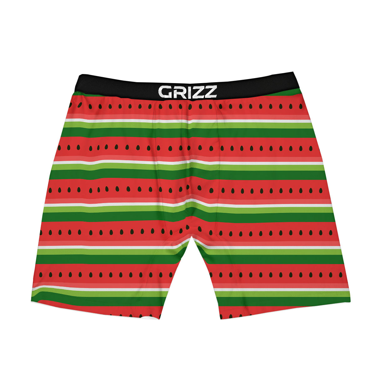 Watermelon Stripes Green Print Pattern Boxer Briefs-grizzshop