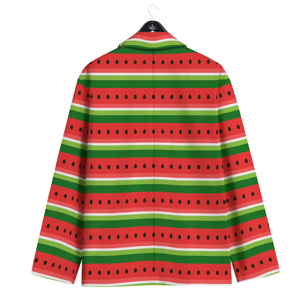 Watermelon Stripes Green Print Pattern Men's Sport Coat-grizzshop