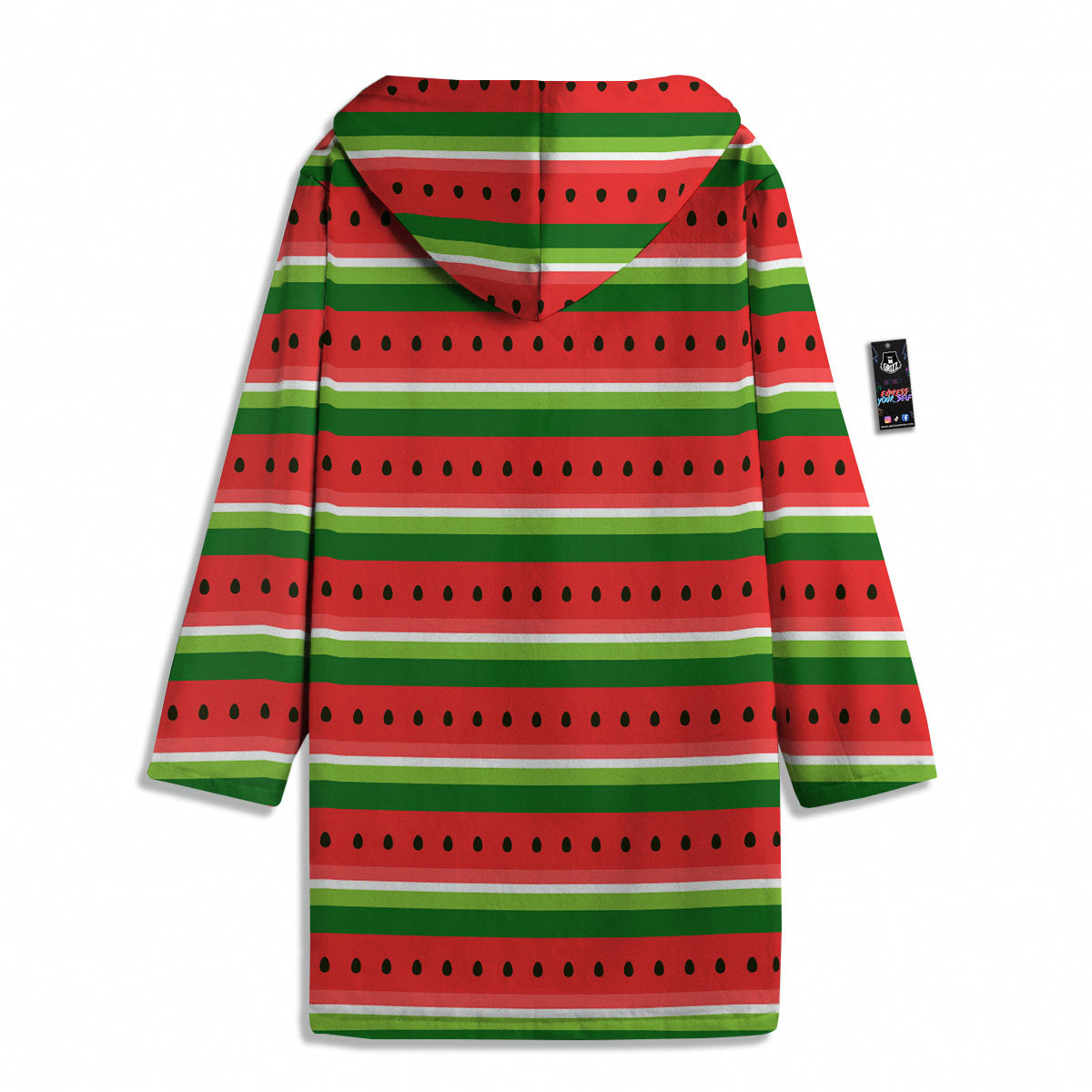 Watermelon Stripes Green Print Pattern Men's Windbreaker Jacket-grizzshop