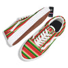 Watermelon Stripes Green Print Pattern Skate Shoes-grizzshop