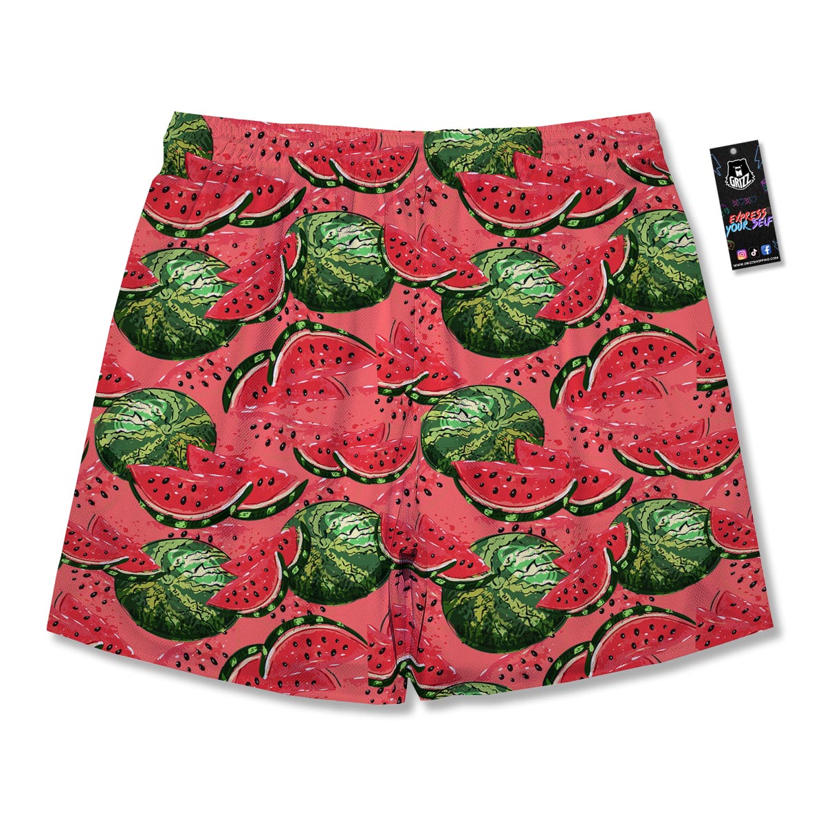 Watermelon Summer Fruits Print Pattern Men's Running Shorts-grizzshop