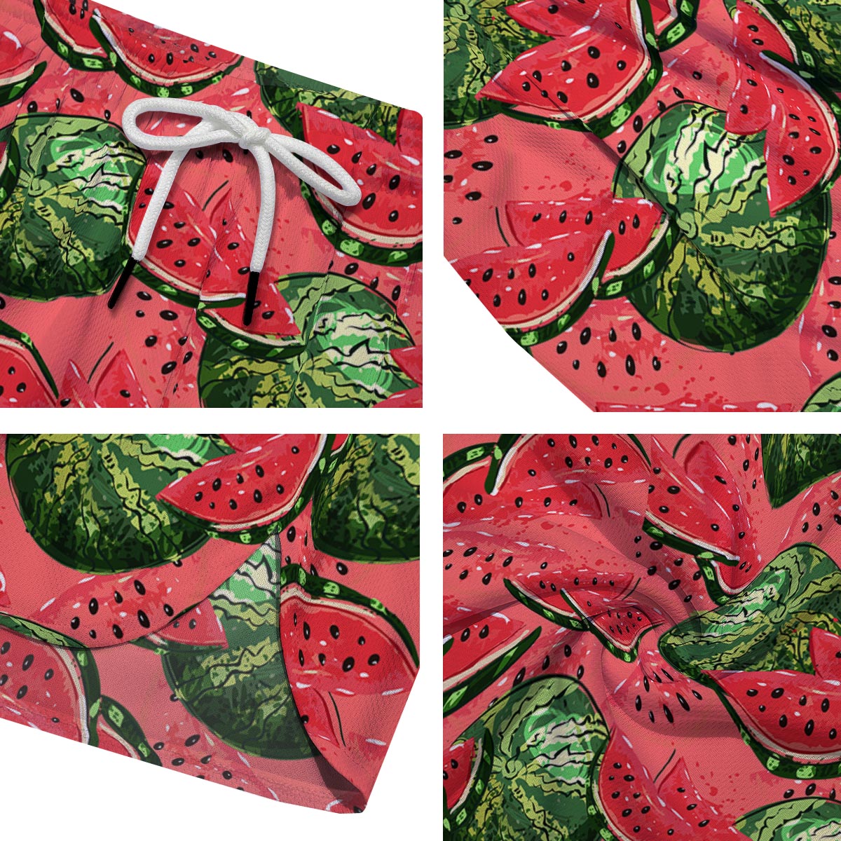 Watermelon Summer Fruits Print Pattern Men's Running Shorts-grizzshop