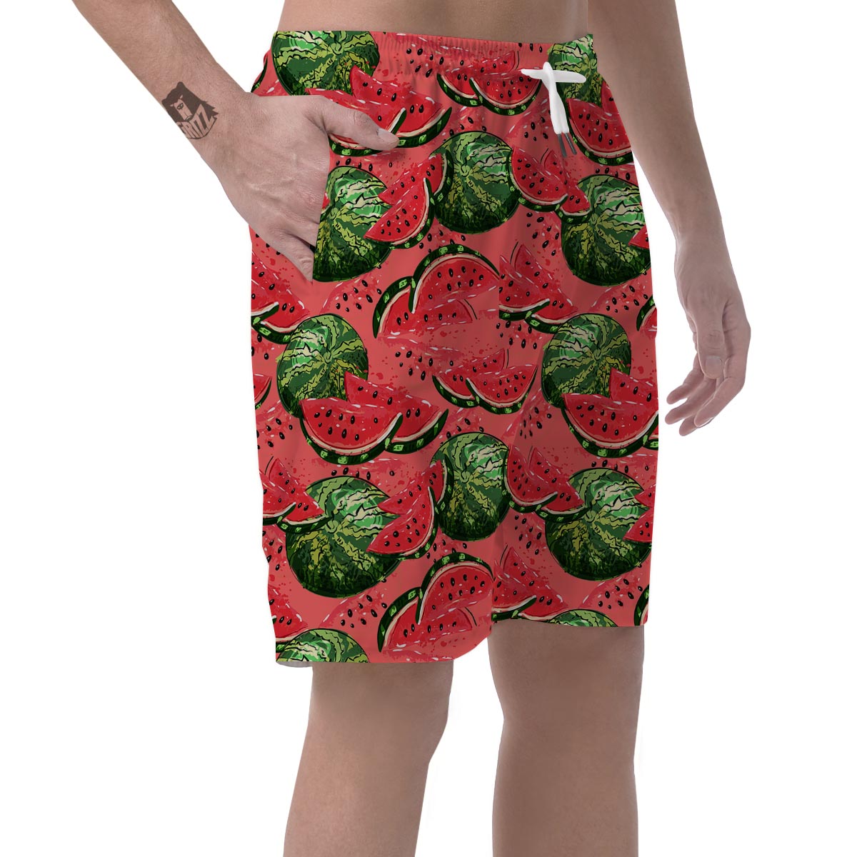 Watermelon Summer Fruits Print Pattern Men's Shorts-grizzshop