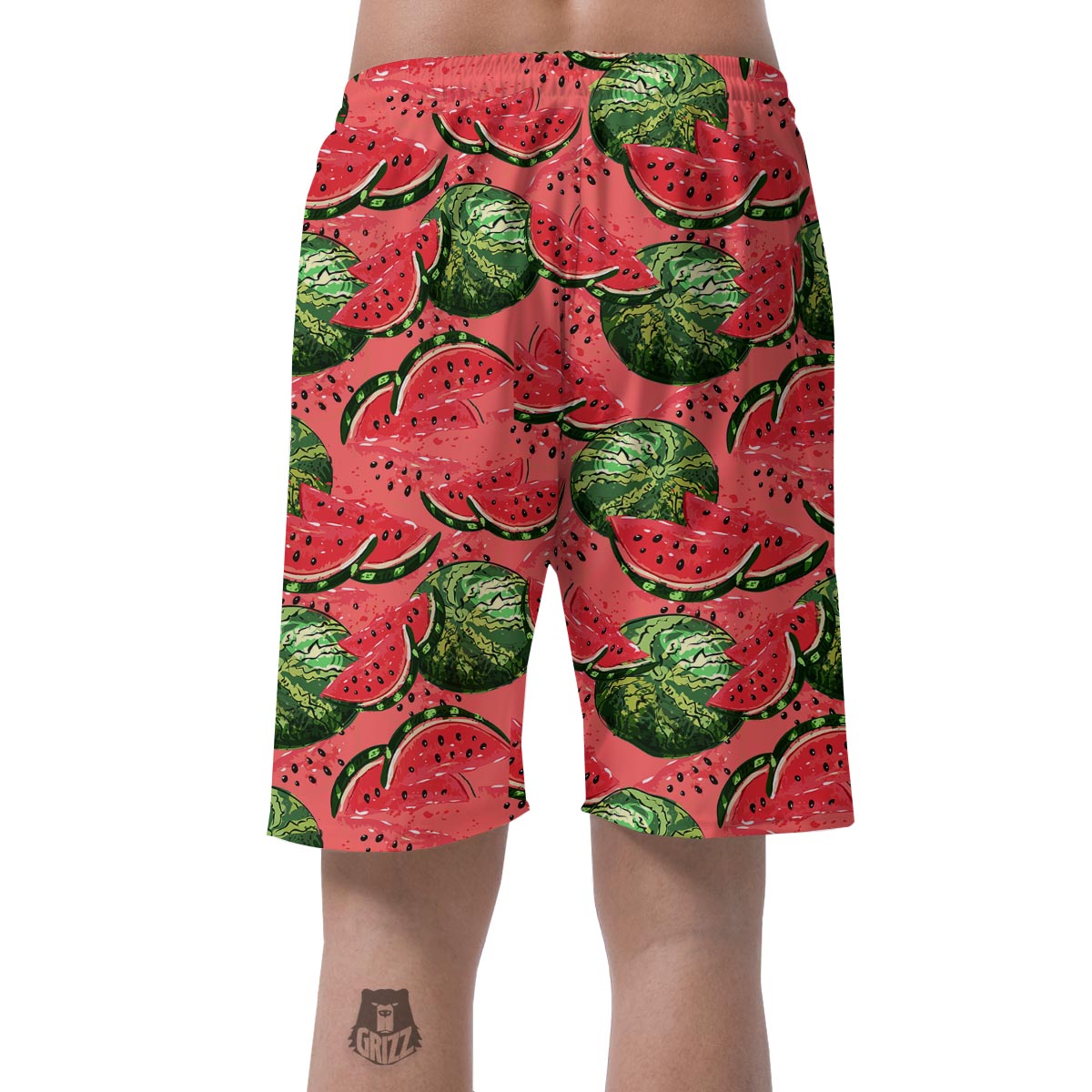 Watermelon Summer Fruits Print Pattern Men's Shorts-grizzshop