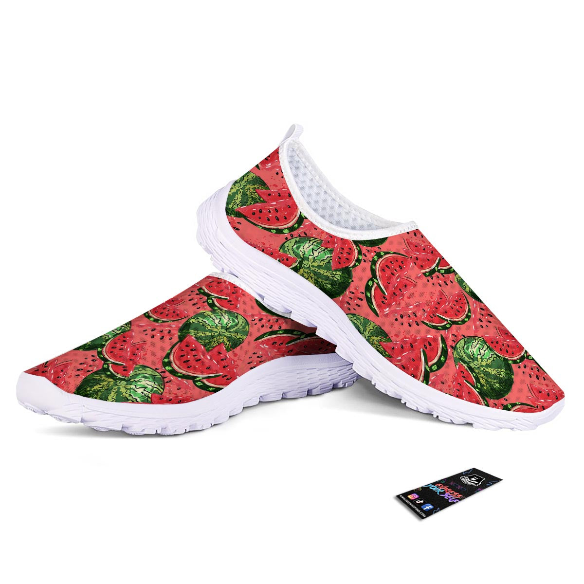 Watermelon Summer Fruits Print Pattern Nurse Shoes-grizzshop