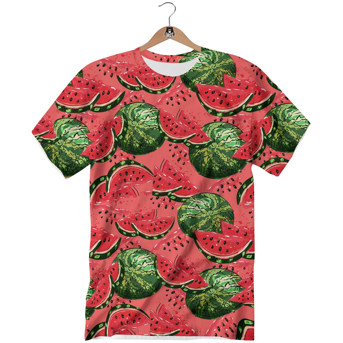 Watermelon Summer Fruits Print Pattern T-Shirt-grizzshop