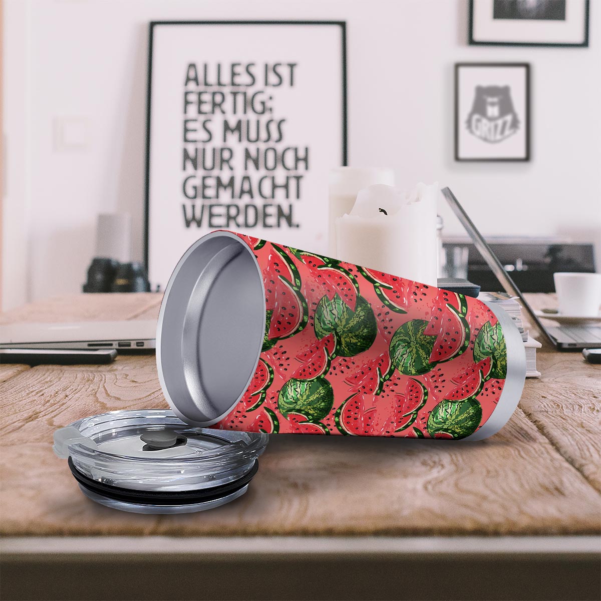 Watermelon Summer Fruits Print Pattern Tumbler-grizzshop