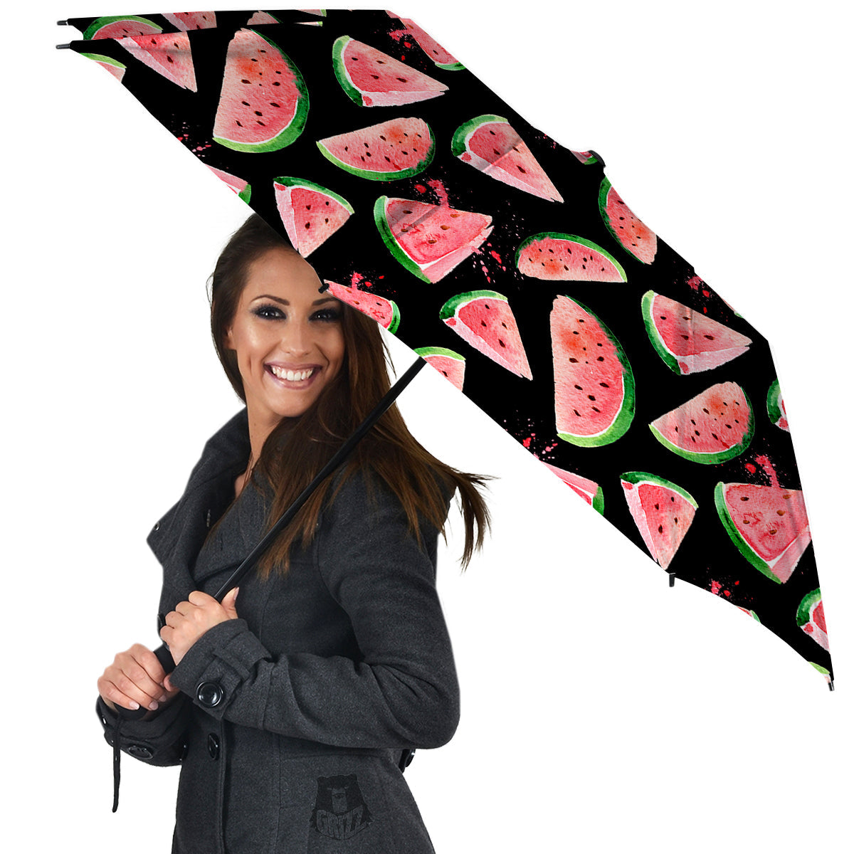 Watermelon Watercolor Print Pattern Umbrella-grizzshop