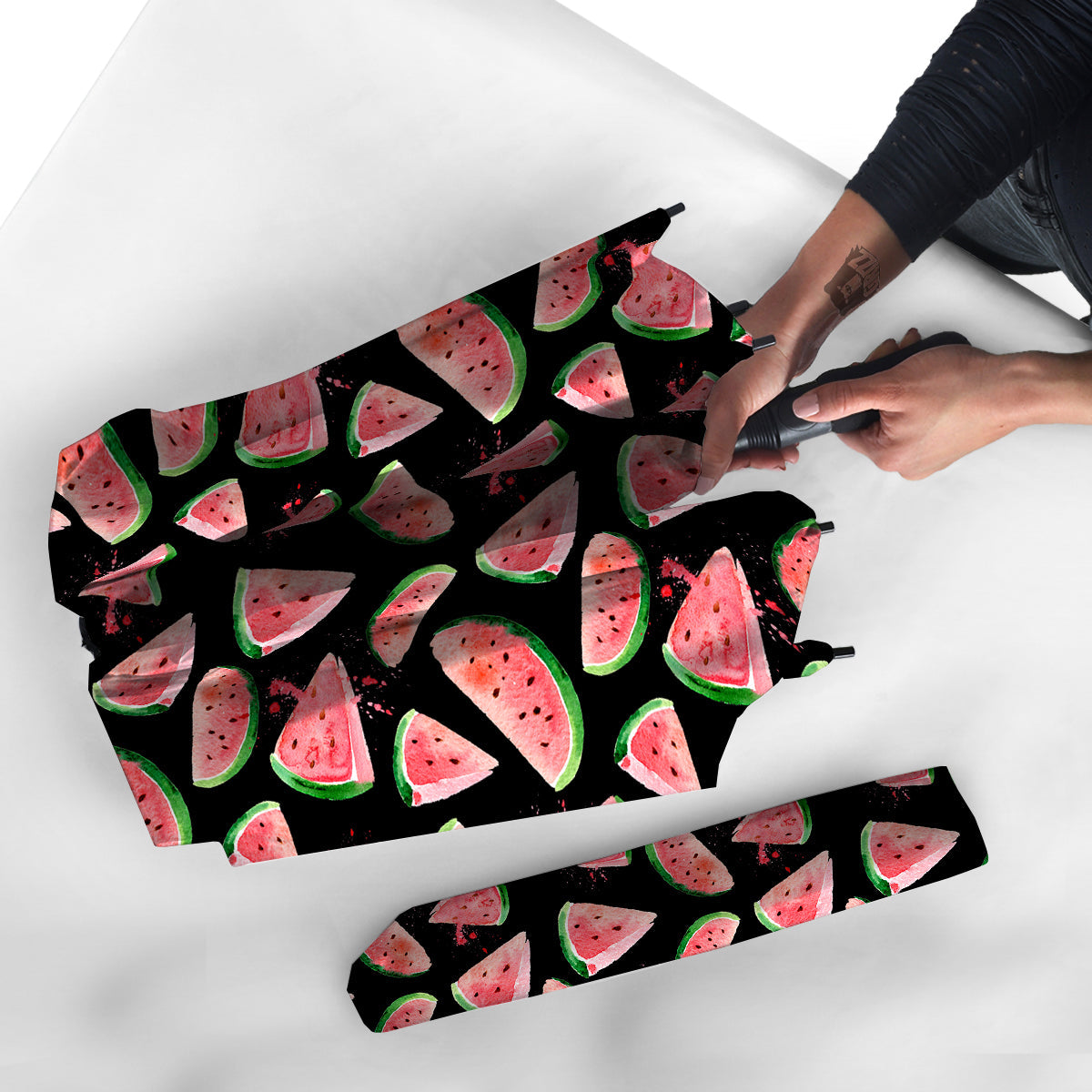 Watermelon Watercolor Print Pattern Umbrella-grizzshop