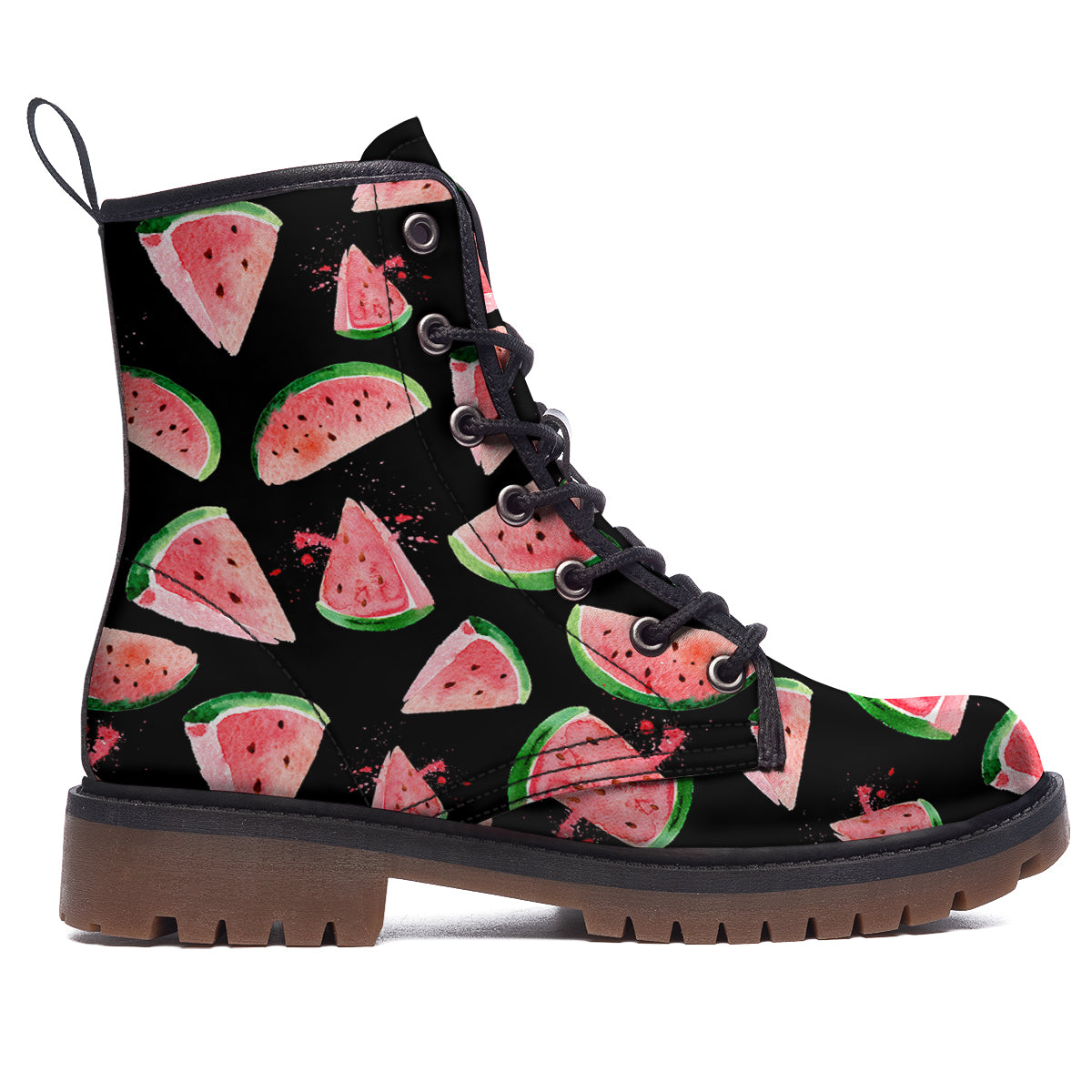 Watermelon Watercolor Print Pattern Work Boots-grizzshop