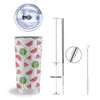 Watermelon White Summer Print Pattern Tumbler-grizzshop