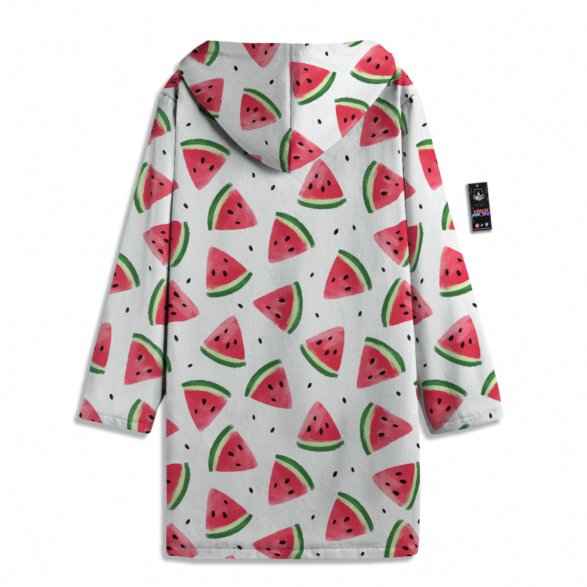 Watermelon White Tropical Print Pattern Men's Windbreaker Jacket-grizzshop