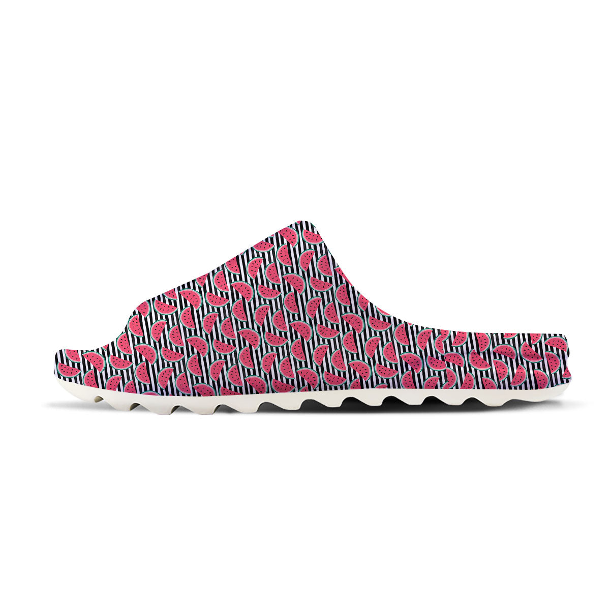 Watermelon Black Striped Print Pattern Sandals-grizzshop