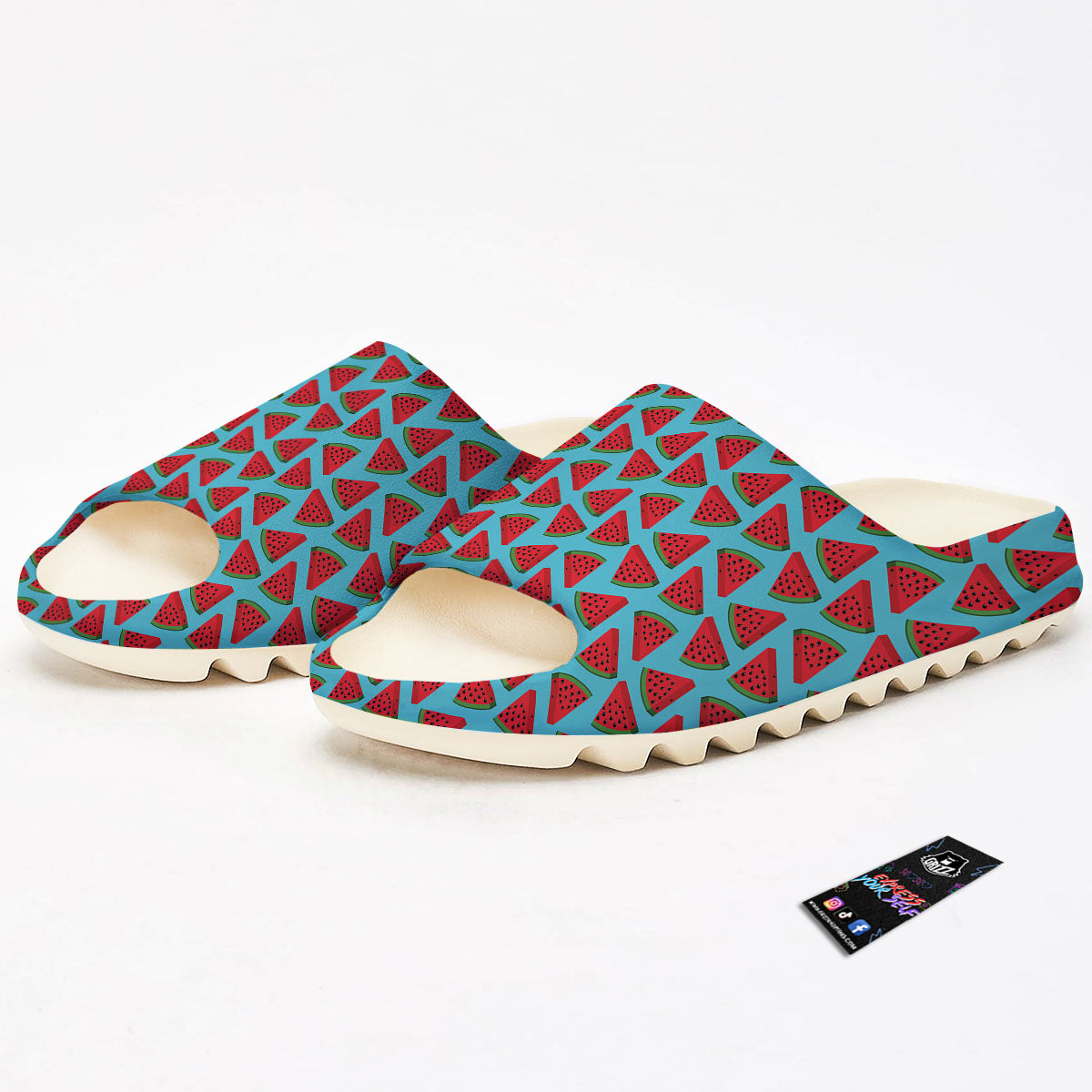 Watermelon Blue Cute Print Pattern Sandals-grizzshop