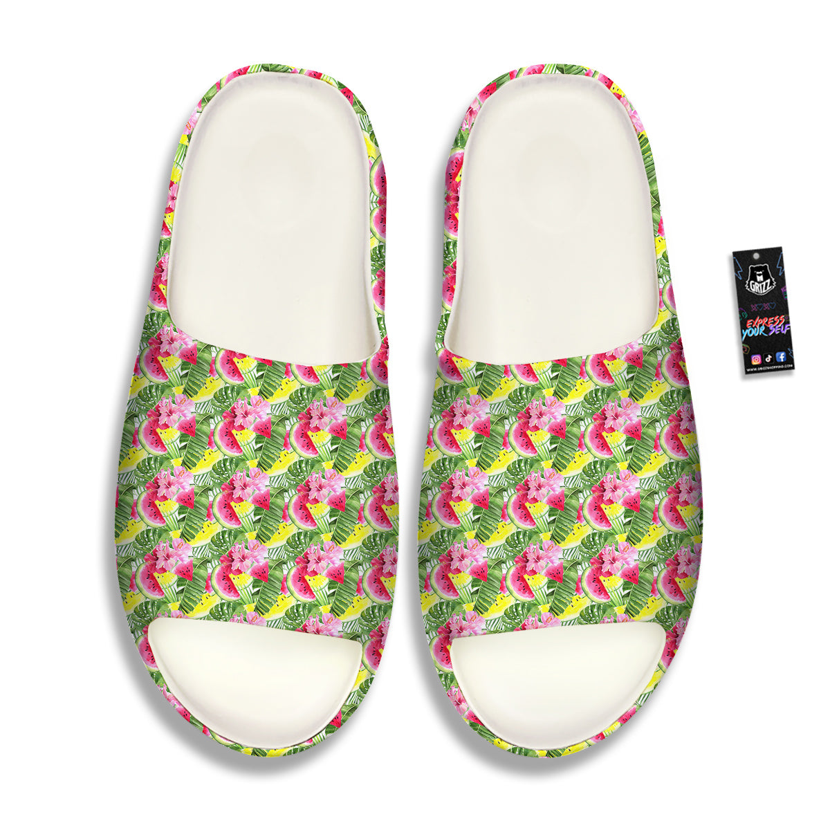 Watermelon Cute Tropical Print Pattern Sandals-grizzshop