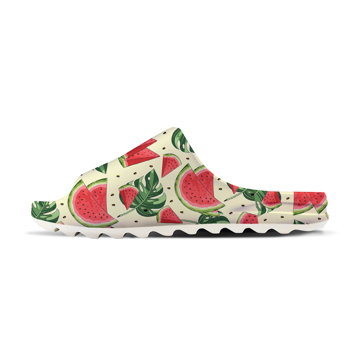Watermelon Leaf Tropical Print Pattern Sandals-grizzshop