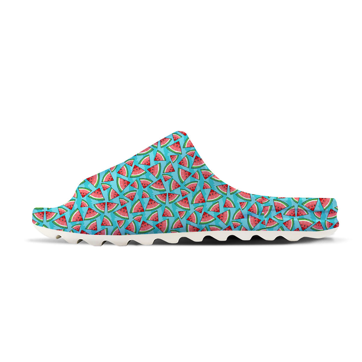 Watermelon Pieces Blue Print Pattern Sandals-grizzshop
