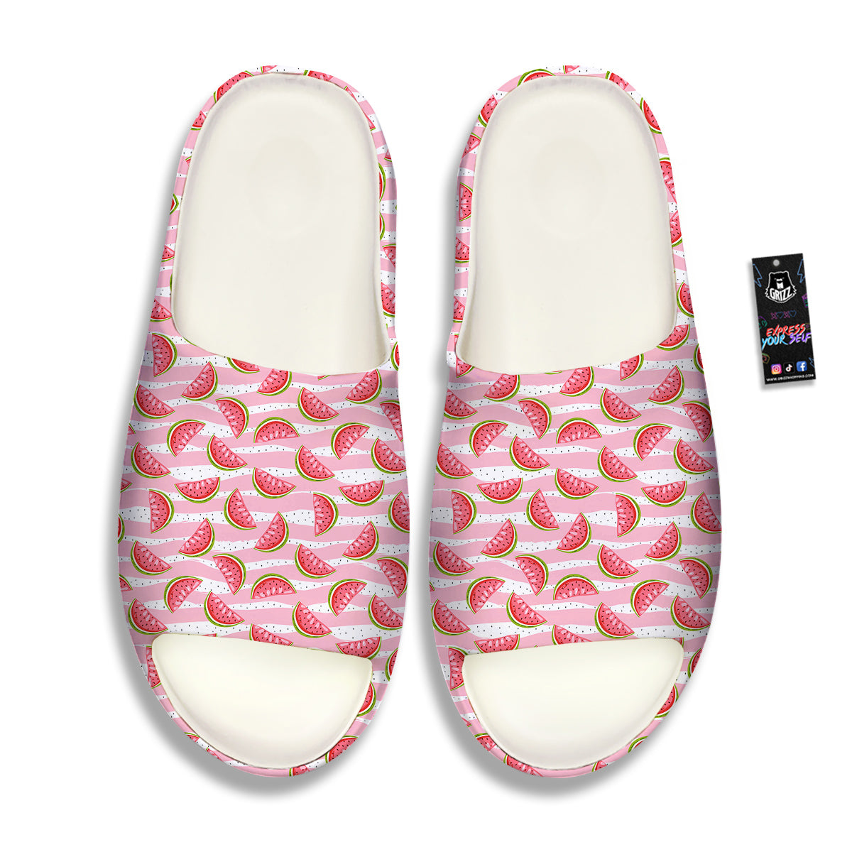 Watermelon Pieces Cute Print Pattern Sandals-grizzshop