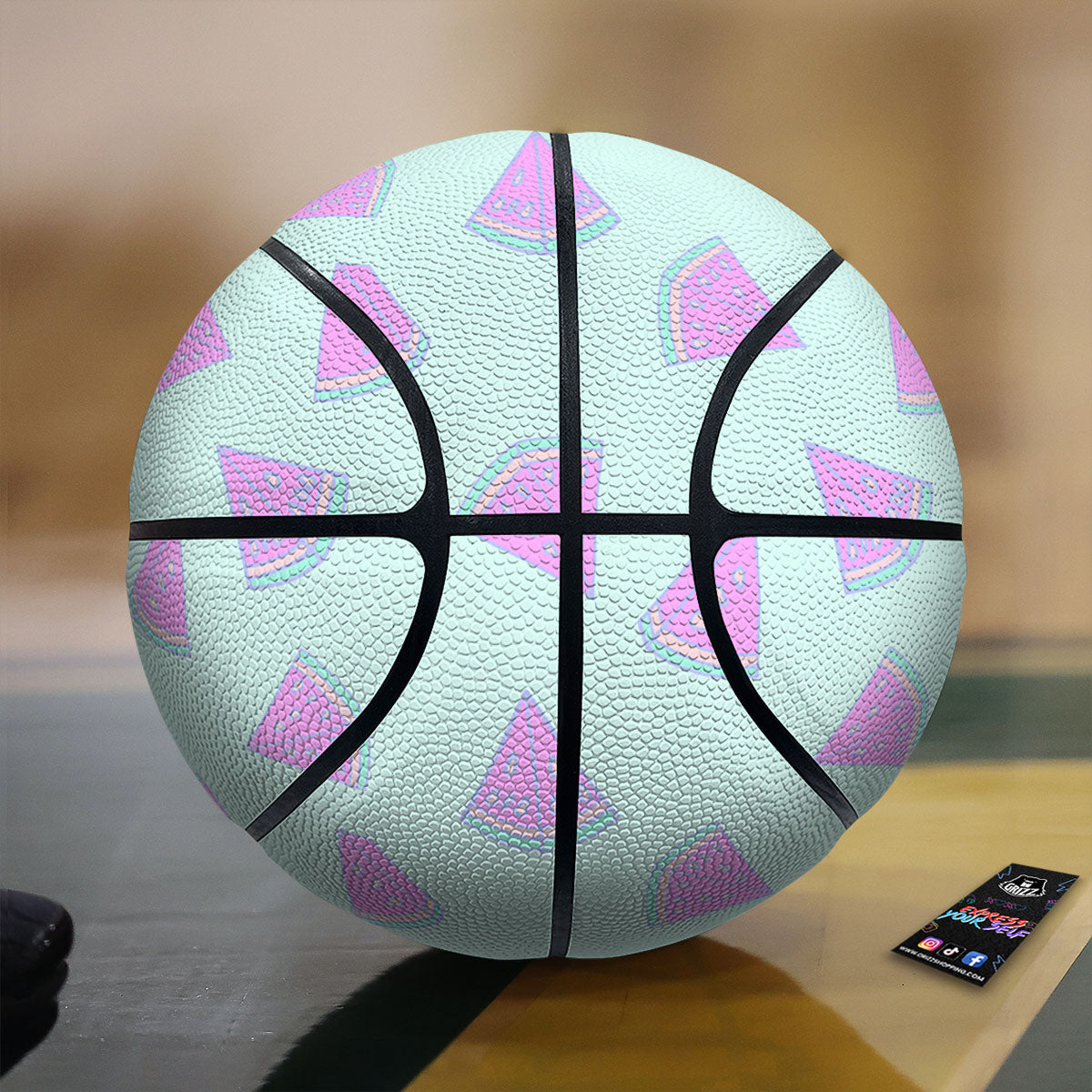 White Cranes Japanese Black Print Pattern Basketball