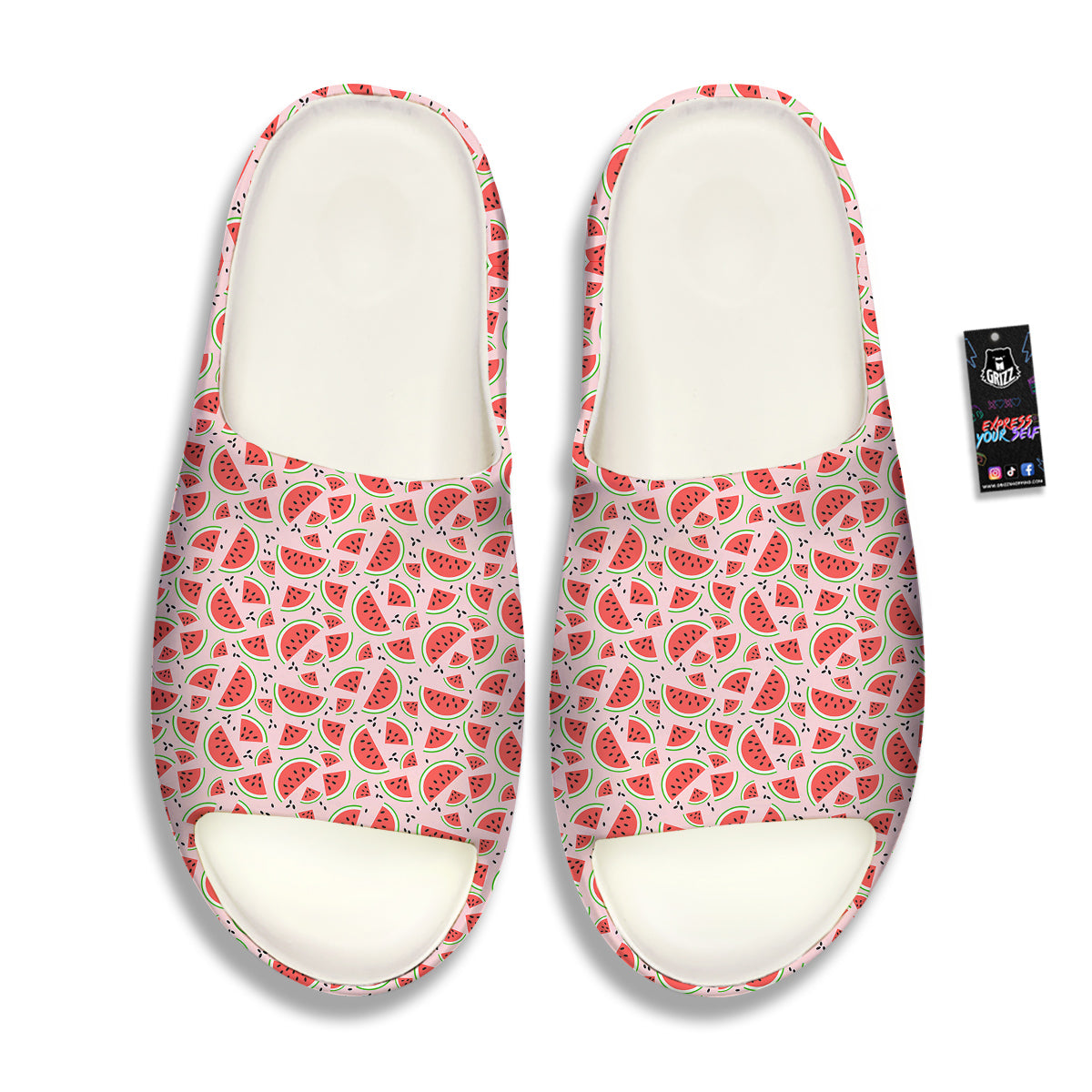 Watermelon Slices Cute Print Pattern Sandals-grizzshop