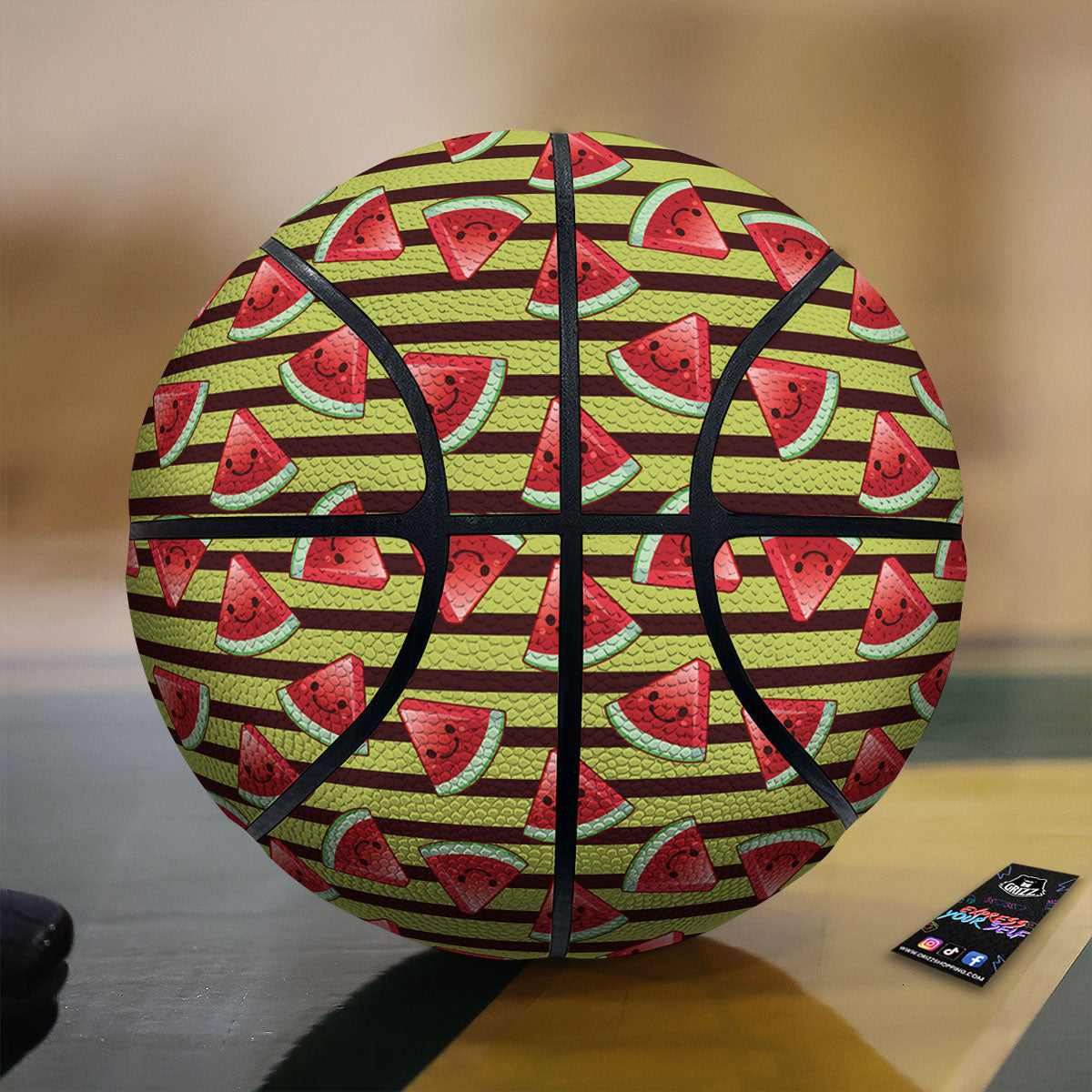 White Bengal Tiger Monochrome Print Basketball