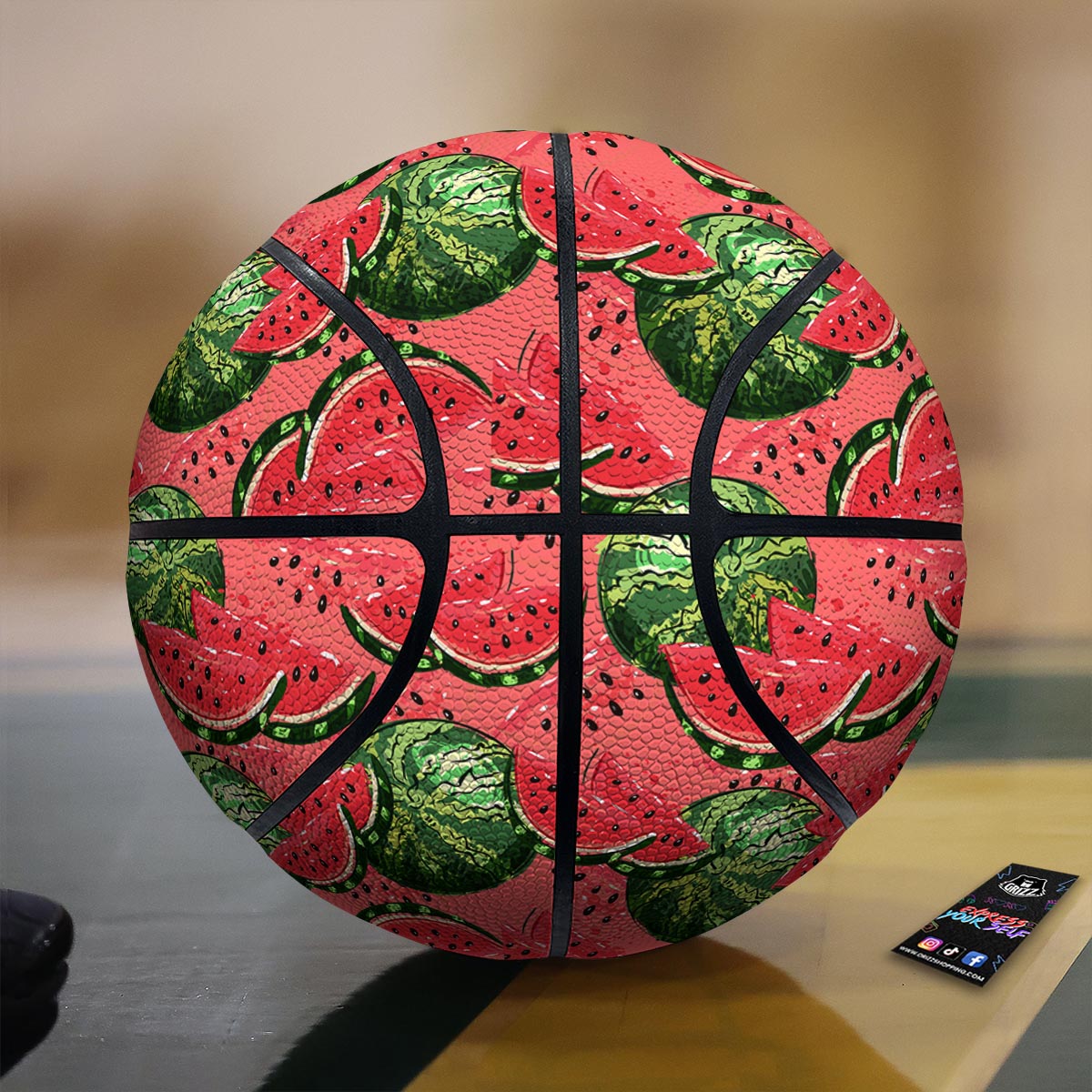 Watermelon Summer Fruits Print Pattern Basketball